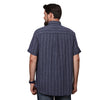 Load image into Gallery viewer, Big &amp; Bold Stripes Grey Half Sleeves Slim Fit Casual Shirts (Plus Size) - Double Two