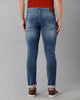Dark Blue Light faded brushed Casual Denim - Double Two
