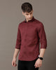 Double Two Men's Solid Pointed Collar Shirt