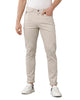 Load image into Gallery viewer, Cream Solid Casual Cotton Trouser - Double Two