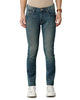 Mid Blue Whisker Brushed Tinted Casual Denim - Double Two