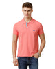 Double Two Pink  Solid Polo Half Sleeve T-Shirt