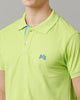 Double Two Lemon Green  Solid Polo Half Sleeve T-Shirt