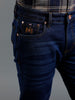 Men Solid  Whisker Dark Blue Denim