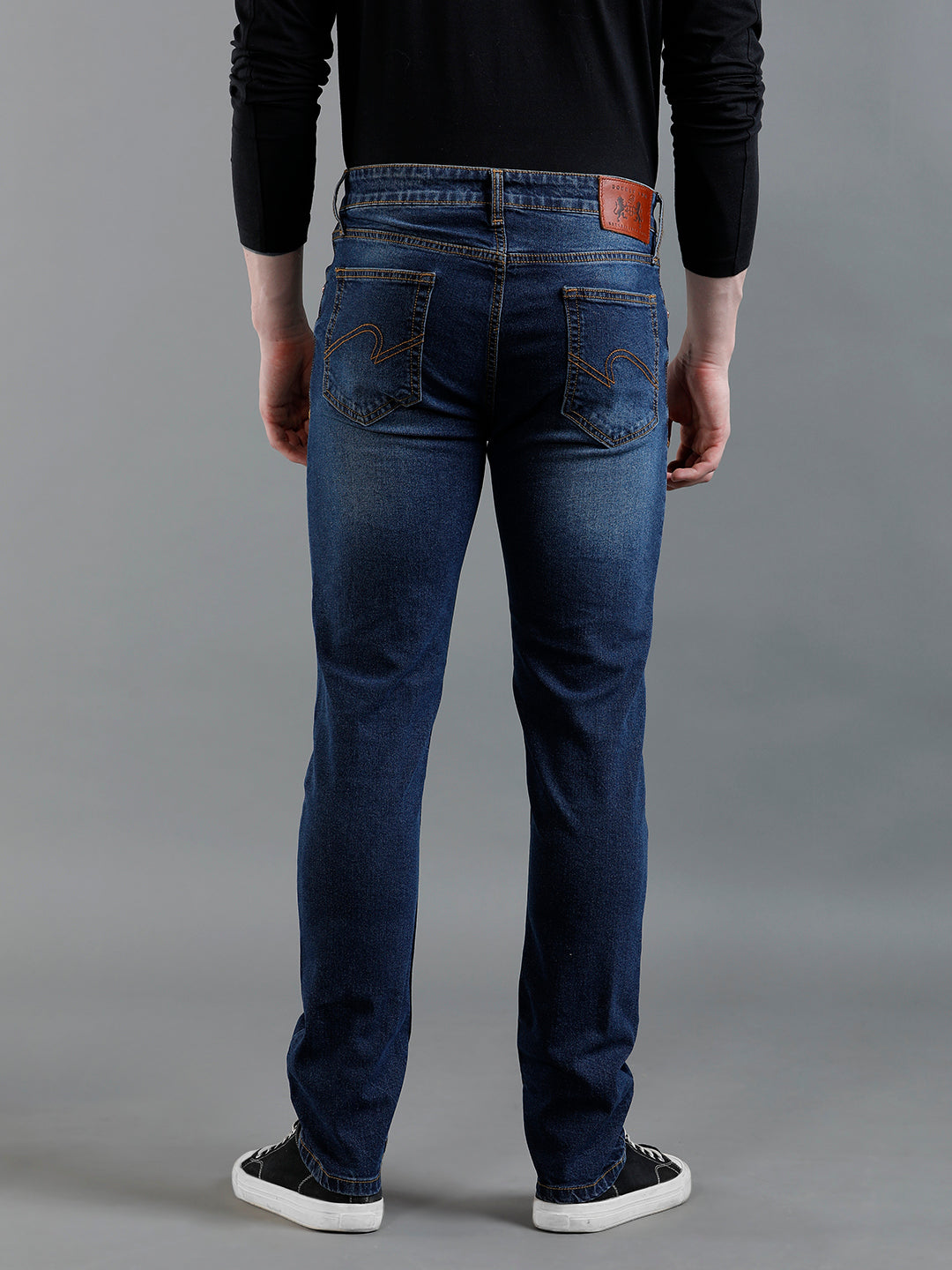 Men Solid  Whisker Blue Denim