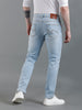 Men Solid Light Blue Denim