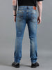 Men Solid Blue Distressed Denim