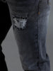 Men Solid Distressed Black Denim
