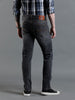 Men Solid Distressed Black Denim