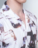 Mens Resort Collar Short Sleeves Printed Shirt