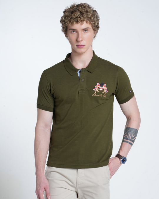 Olive Future Classic Solid Polo T-Shirts