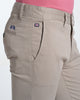 Mens Cross Pocket Khaki Solid Trouser