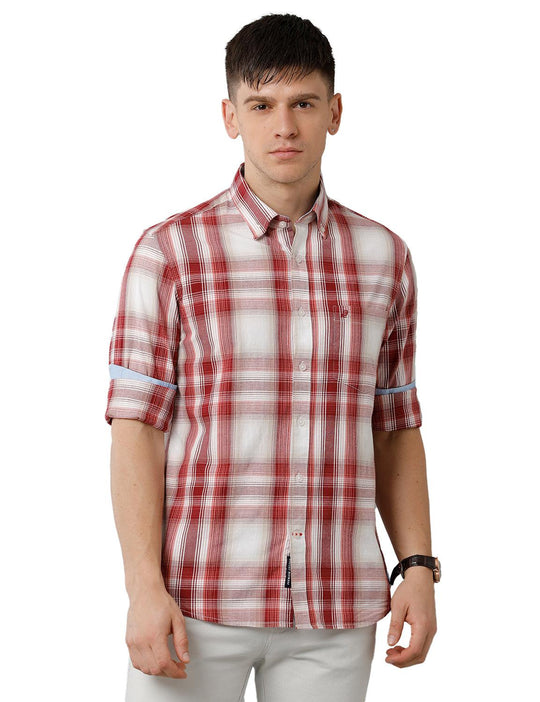 Red Checks Casual Shirt