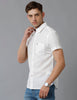 Load image into Gallery viewer, Solid White Cotton Lenin Slim Fit Casual Shirt - Double Two