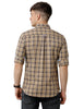 Double Two Men Beige Checks Casual Shirt - Double Two