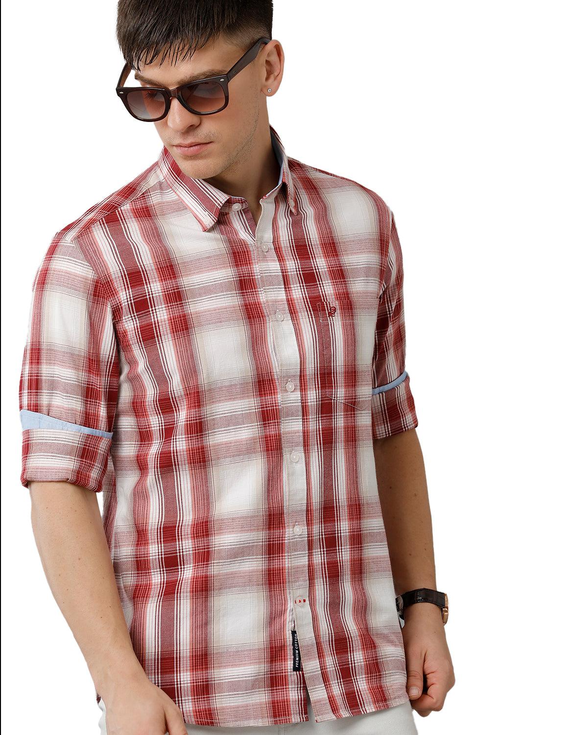 Red Checks Casual Shirt - Double Two
