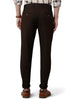 Brown Solid Slim Fit Trouser - Double Two