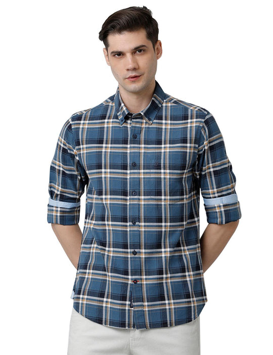Blue Checks Slim Fit Shirt