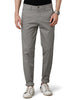 Grey Solid Slim Fit Trouser - Double Two
