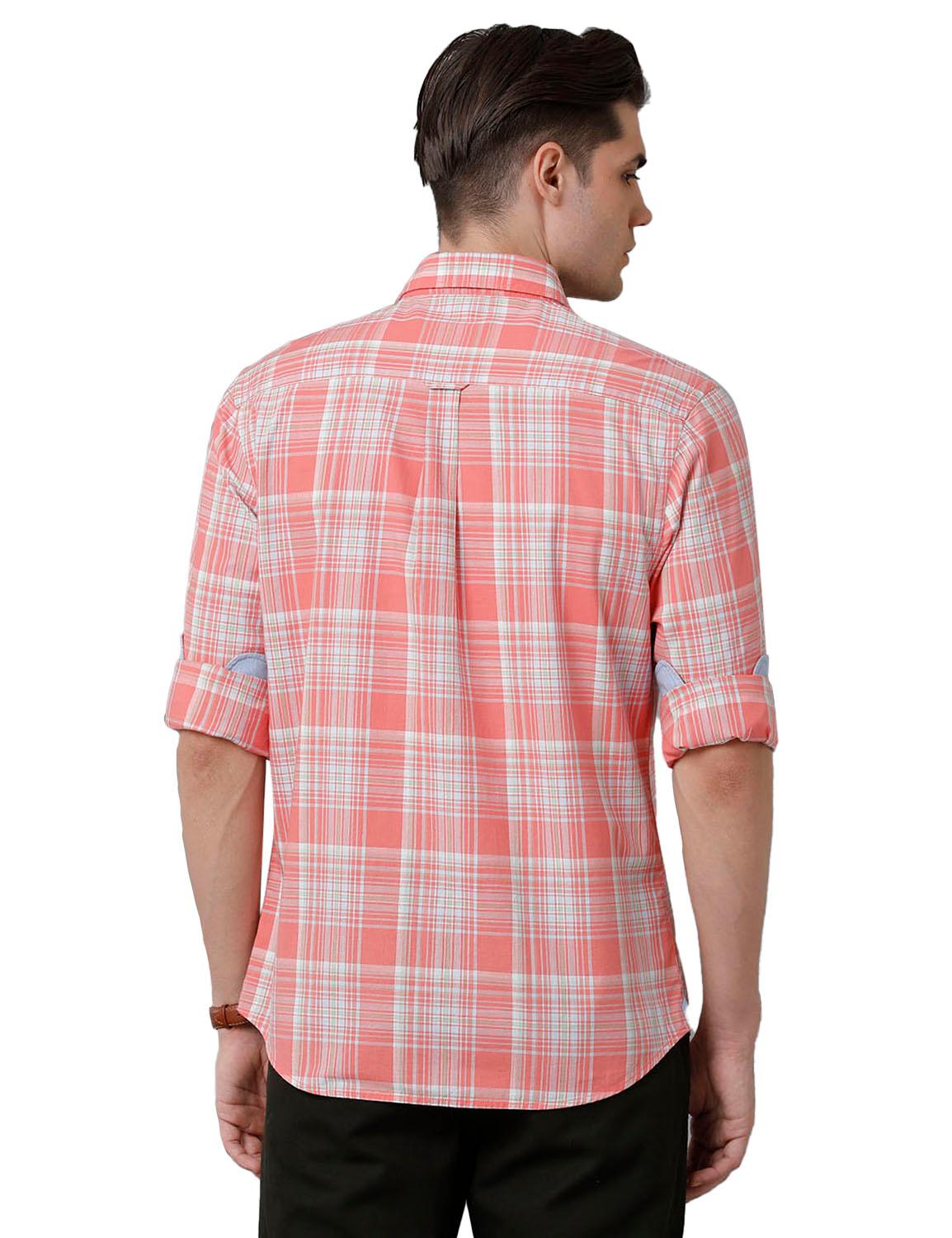 Pink Checks Slim Fit Shirt - Double Two