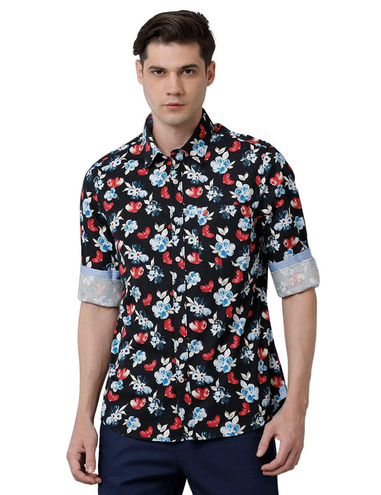 Multicolor Printed Slim Fit Shirt