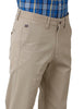 Beige Solid Slim Fit Trouser - Double Two