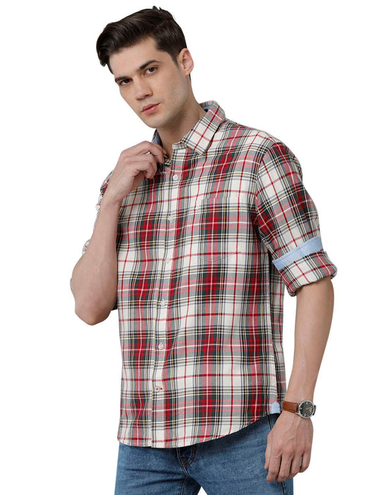 Multicolor Checks Slim Fit Shirt