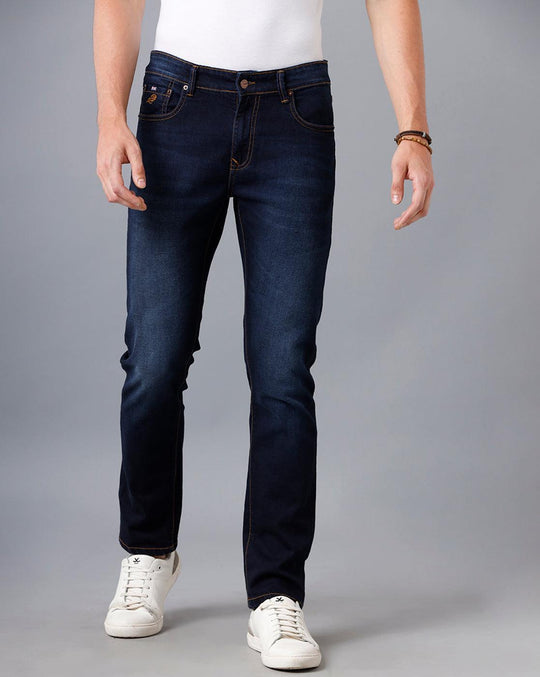Blue Solid Jeans Slim Fit