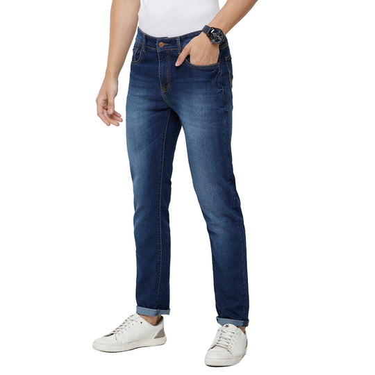 Blue Solid Jeans Slim Fit