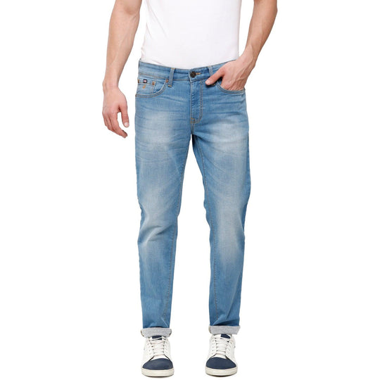 Blue Solid Jeans Slim Fit