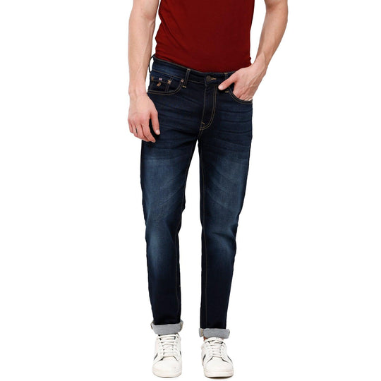 Blue Solid Jeans Slim Fit