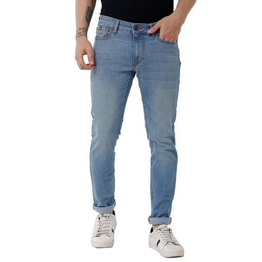 Blue Solid Jeans Slim Fit