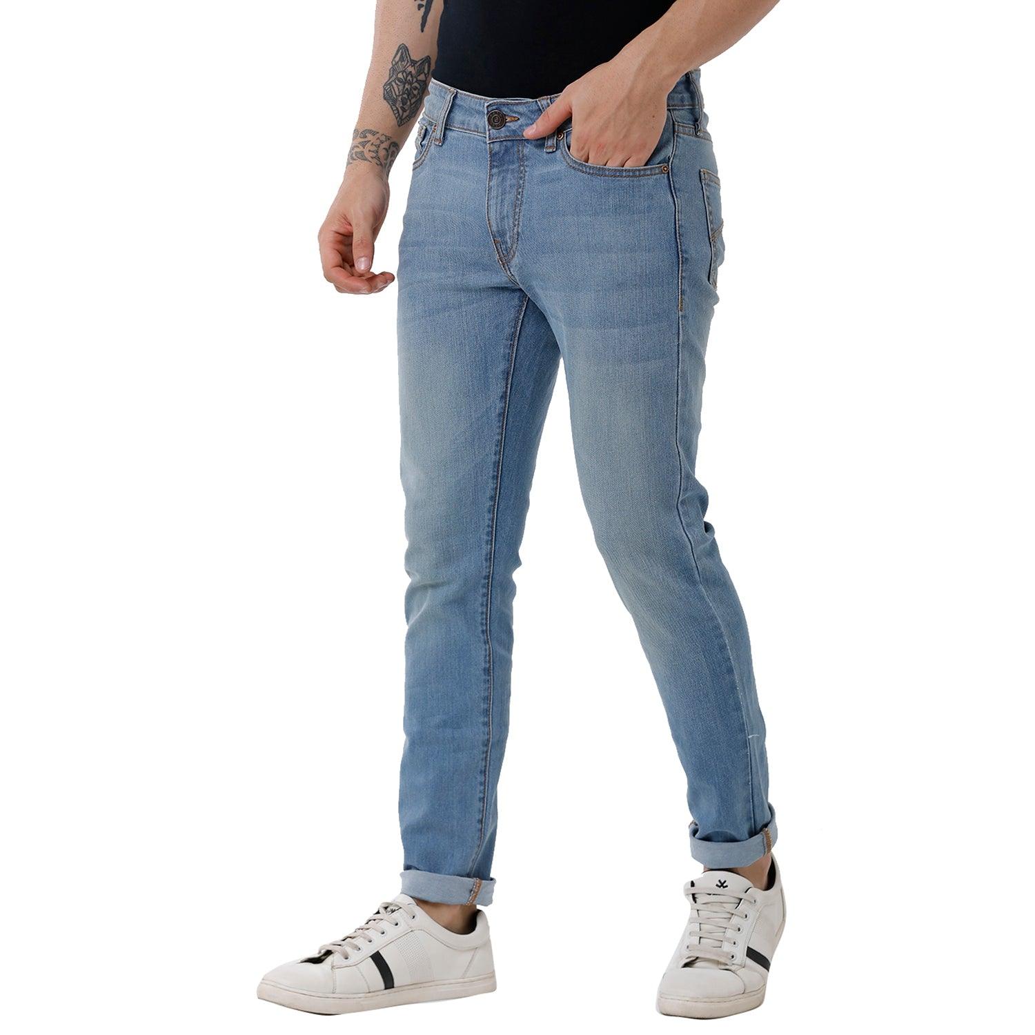 Double Two Slim Fit Men Blue Jean  218