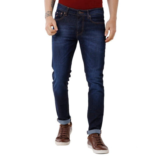 Blue Solid Jeans Slim Fit