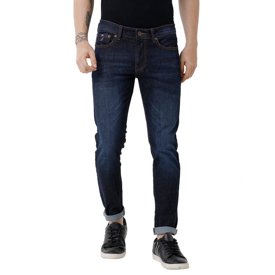 Blue Solid Jeans Slim Fit