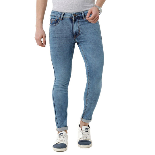 Blue Solid Jeans Slim Fit