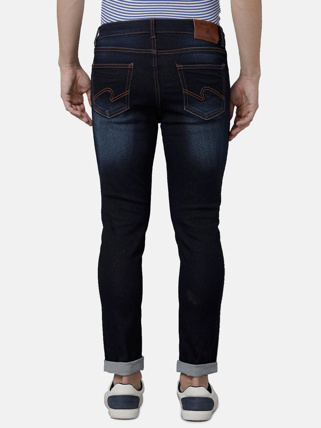 Blue Solid Jeans Slim Fit - Double Two