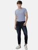 Blue Solid Jeans Slim Fit - Double Two