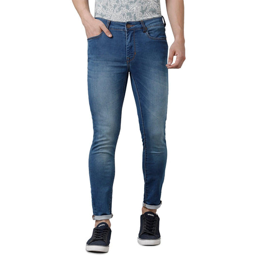 Blue Solid Jeans Lean Fit