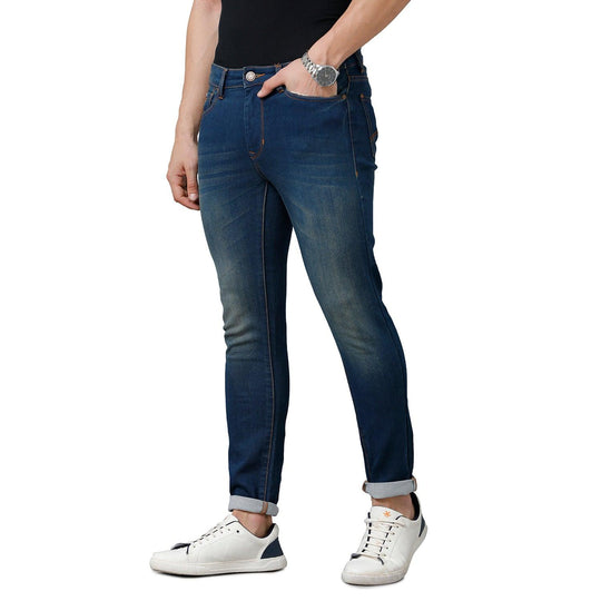 Blue Solid Jeans Slim Fit