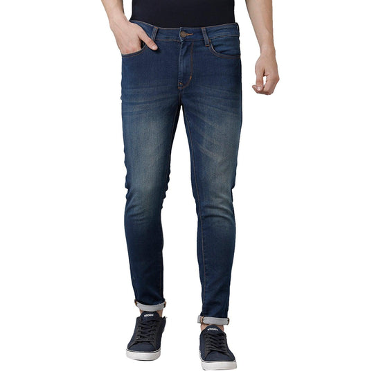 Blue Solid Jeans Lean Fit