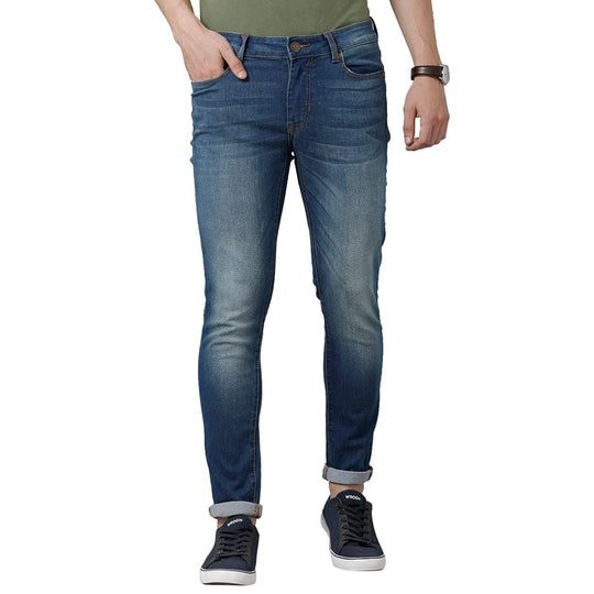 Blue Solid Jeans Lean Fit