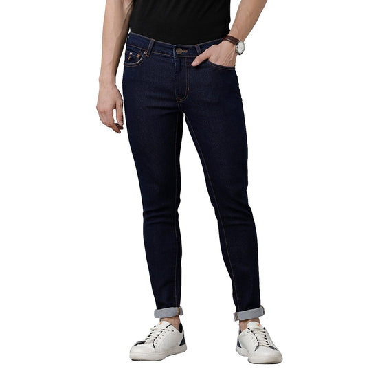 Blue Solid Jeans Lean Fit