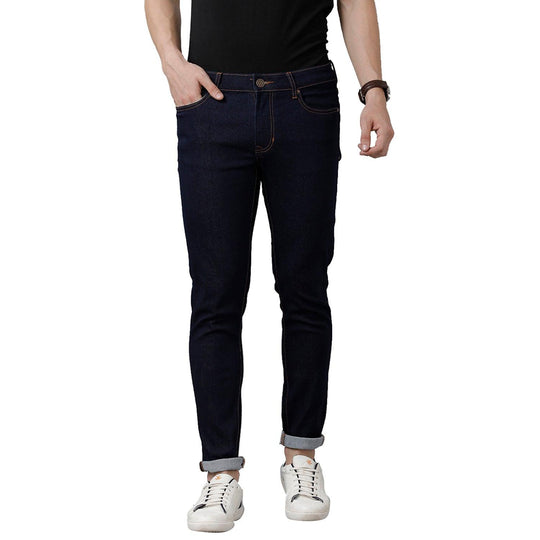 Blue Solid Jeans Lean Fit