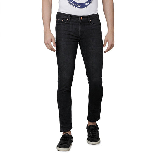 Dark Grey Solid Jeans Lean Fit