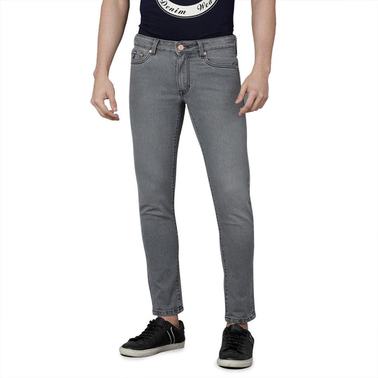 Grey Solid Jeans Lean Fit