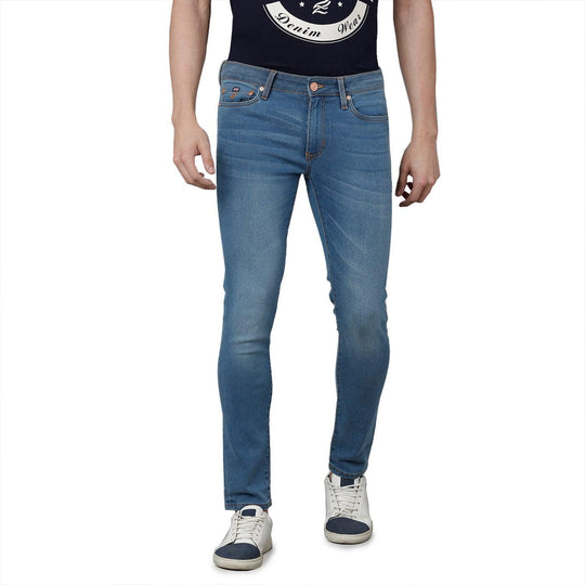 Blue Solid Jeans Lean Fit