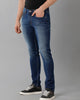 Dark Blue Light faded brushed Casual Denim  Double Two
