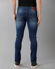 Dark Blue Light faded brushed Casual Denim  Double Two