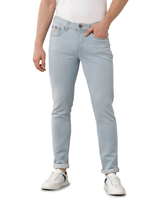 Sky Blue Light Wash Casual Denim